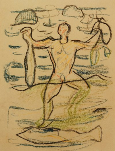 Bader met Vis door Edvard Munch