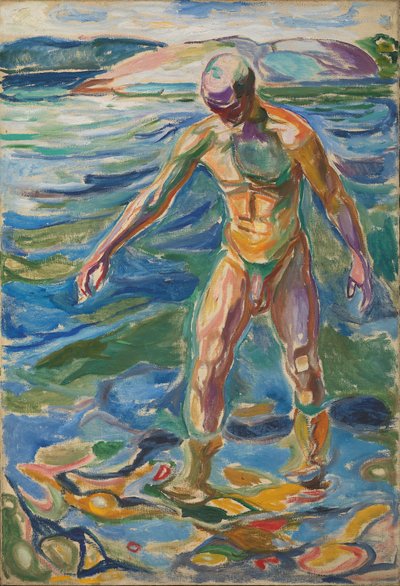 Badende Man door Edvard Munch