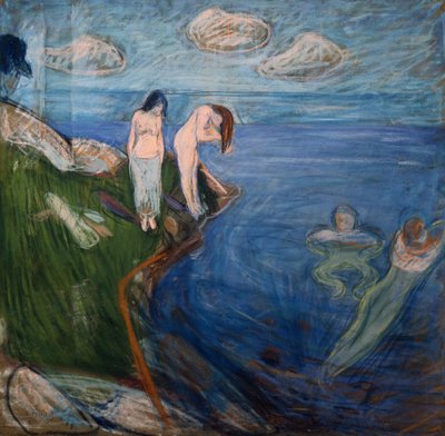 Baden vrouwen door Edvard Munch