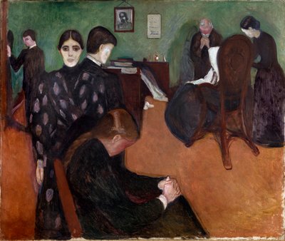 De dood in de ziekenkamer door Edvard Munch