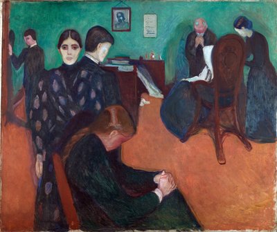 De dood in de ziekenkamer door Edvard Munch