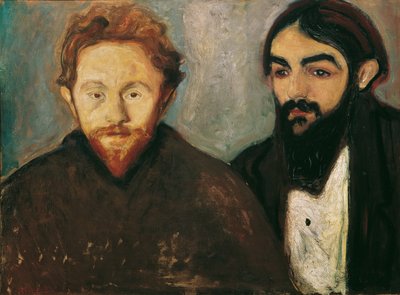 De schilder Paul Herrmann en de arts Paul Contard door Edvard Munch