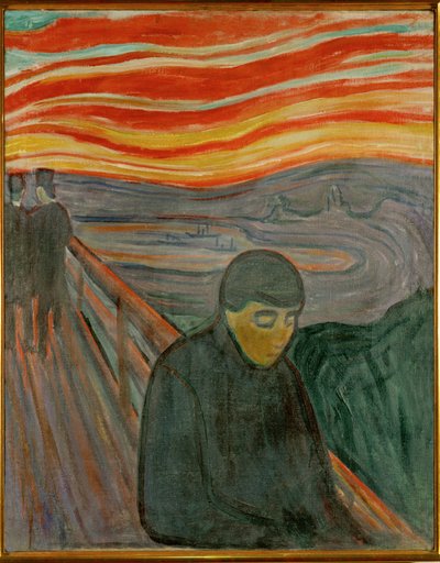 Wanhoop (olieverf op doek) door Edvard Munch