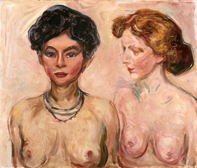 Dubbelportret (Blond en Zwart) door Edvard Munch
