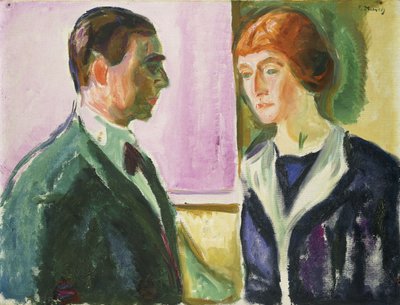 Afscheid (Dubbelportret van Hugo en Kathe Perls), ca. 1912 door Edvard Munch