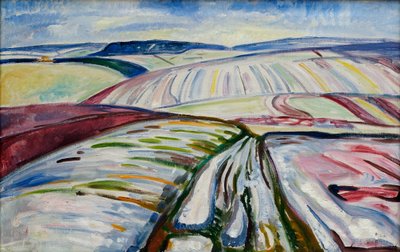 Veld in de Sneeuw door Edvard Munch