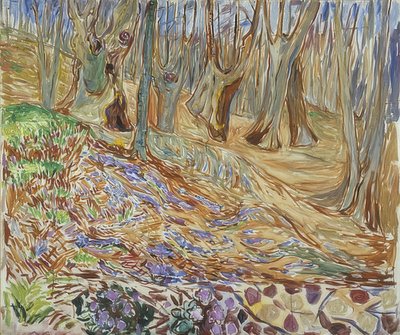 Lente in het elzenbos. Rond 1923 door Edvard Munch