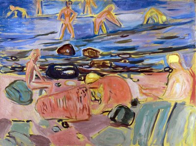 Jongens badend door Edvard Munch