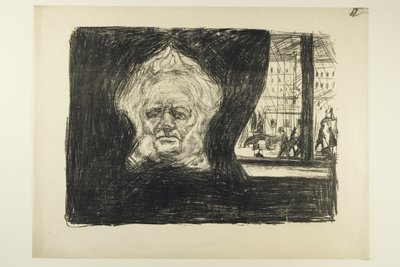 Henrik Ibsen in het Grand Café door Edvard Munch