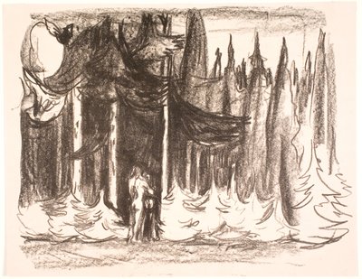 In het bos door Edvard Munch