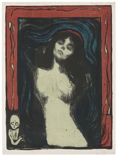 Madonna - Liefhebbende Vrouw door Edvard Munch