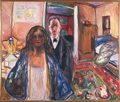 Noorwegen, Oslo, De kunstenaar en het model door Edvard Munch