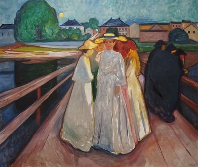 Op de brug door Edvard Munch