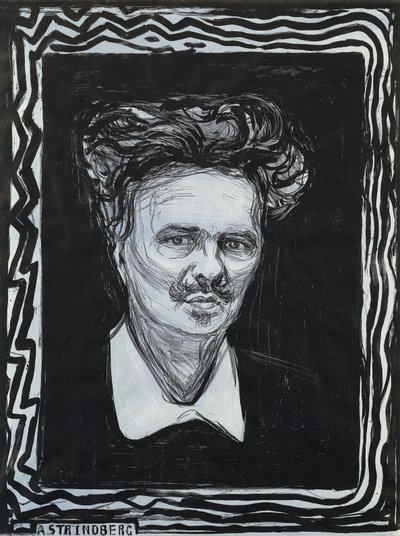 Portret Strindberg door Edvard Munch