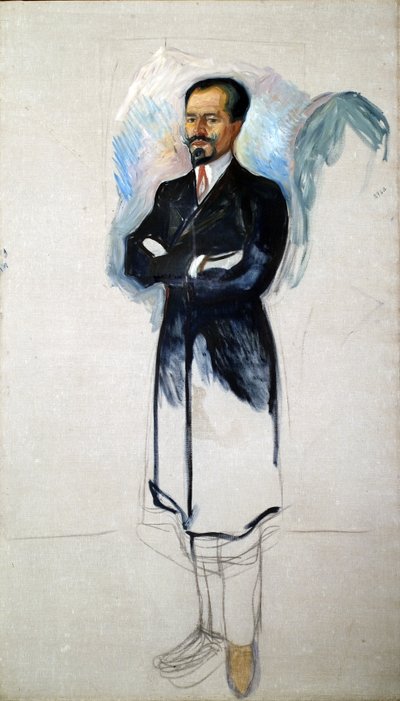 Portret van Ernest Thiel 1859-1947 door Edvard Munch