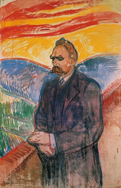 Portret van Friedrich Nietzsche, ca. 1906 door Edvard Munch