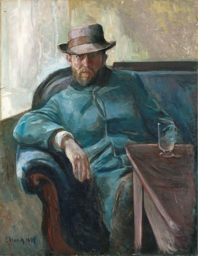 Portret van Hans Jaeger, 1889 door Edvard Munch