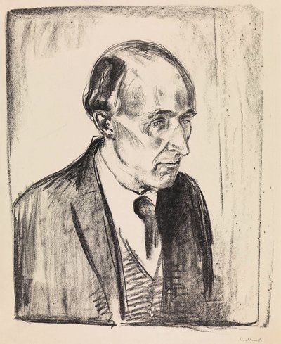 Portret van de componist Frederick Delius 1862-1934, 1920 door Edvard Munch