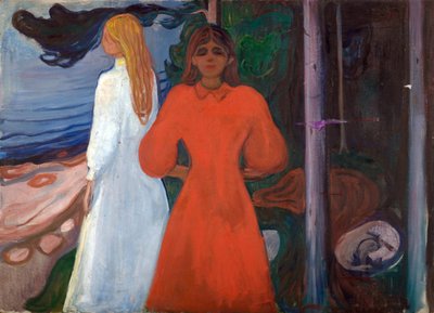 Rood en wit door Edvard Munch