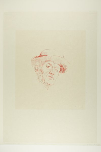 Zelfportret met hoed I door Edvard Munch