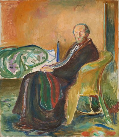 Zelfportret met de Spaanse Griep. door Edvard Munch