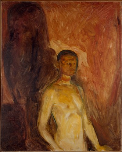 Zelfportret in de hel door Edvard Munch