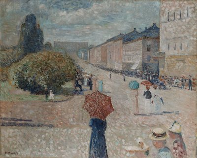 Lentedag bij Karl Johan door Edvard Munch