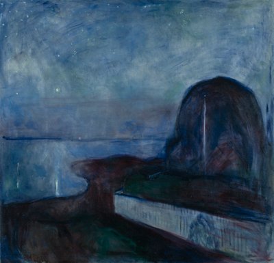 Sterrennacht door Edvard Munch