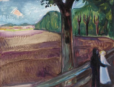 Zomernacht, 1917 door Edvard Munch