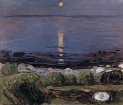 Zomernacht aan het Strand door Edvard Munch