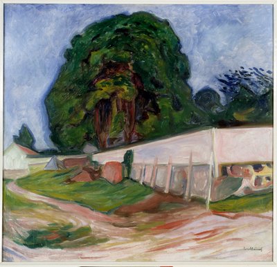 Zomernacht in Asgardstrand door Edvard Munch