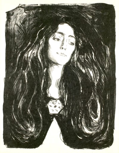 De Broche. Eva Mudocci door Edvard Munch