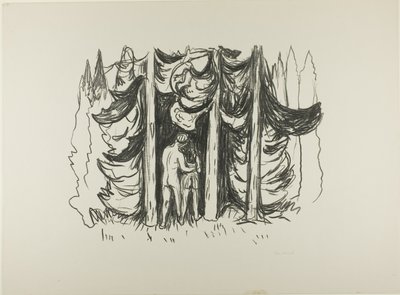 Het bos door Edvard Munch
