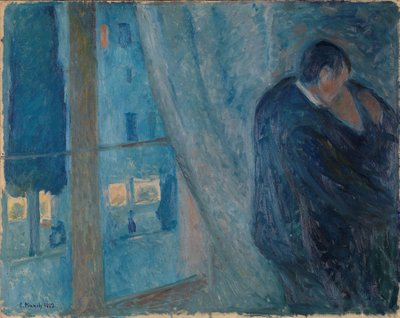 De Kus, 1892 door Edvard Munch