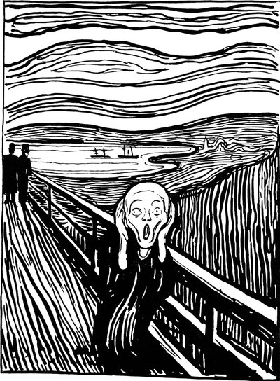 De Schreeuw, 1895 door Edvard Munch