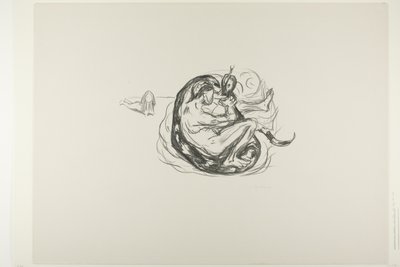 De slang wordt gedood door Edvard Munch