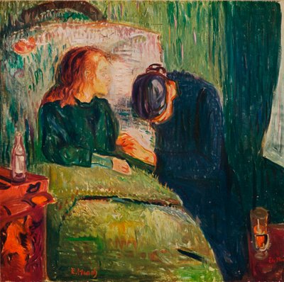 Het zieke kind, 1907 door Edvard Munch