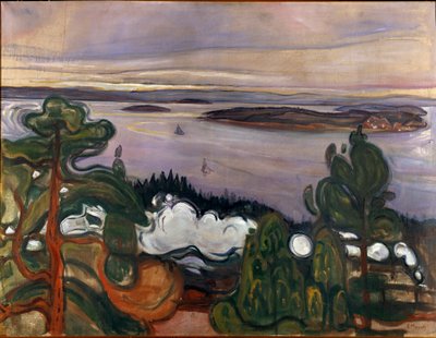De rook van de trein door Edvard Munch