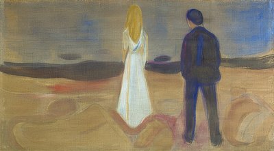Twee mensen. De eenzamen (Der Reinhardt-Fries) door Edvard Munch