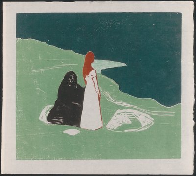 Twee vrouwen aan de kust door Edvard Munch