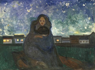 Onder de sterren, 1900-05 door Edvard Munch