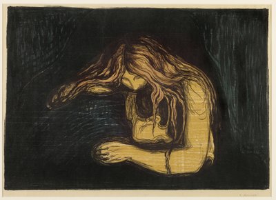 Vampier, 1895-1902 door Edvard Munch