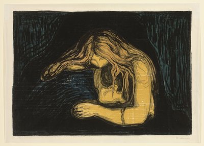 Vampier II door Edvard Munch