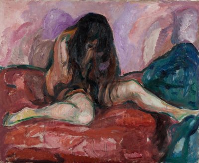 Huilende naakte vrouw door Edvard Munch