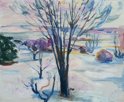 Winterlandschap van Jeloya door Edvard Munch