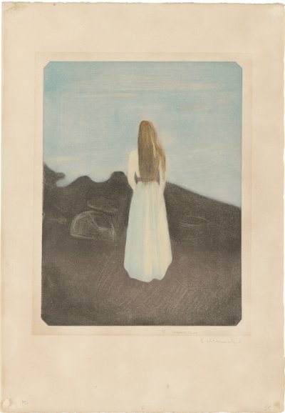 Jonge Vrouw op het Strand door Edvard Munch