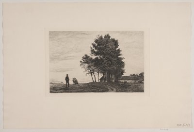 Avond buiten een boerderij door Edvard Petersen