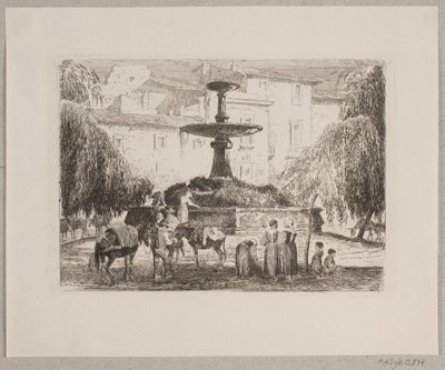 Plein in Sulmona door Edvard Petersen