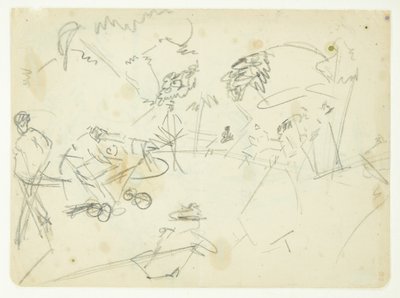 Compositiestudie voor het Langelinie-beeld door Edvard Weie