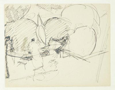 Compositiestudie voor het Langelinie-schilderij door Edvard Weie